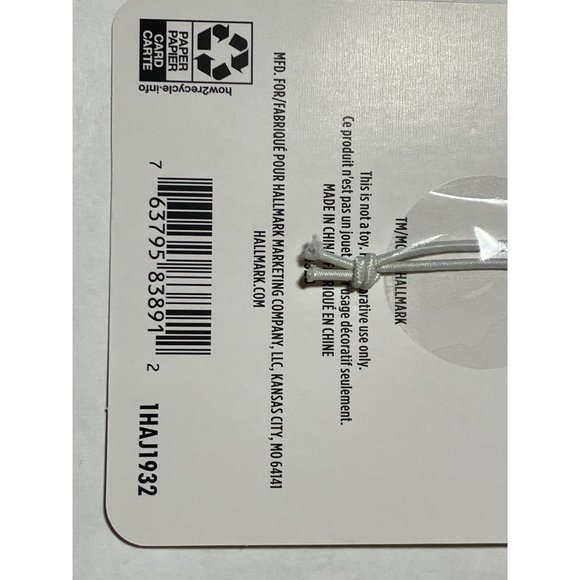 Hallmark 2022 Rainbow Unicorn Christmas Ornament 2.5” Flat Metal Enamel Glittery - Picture 8 of 8